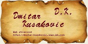 Dmitar Kušaković vizit kartica